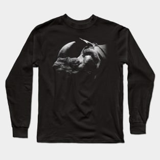 rhino - black shirt Long Sleeve T-Shirt